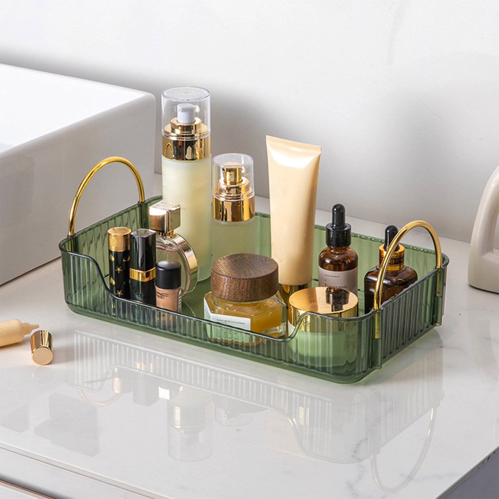 Women'S Vanity Accessories - Badkamerorganizerrek Licht Luxe Acryl Opbergdoos voor