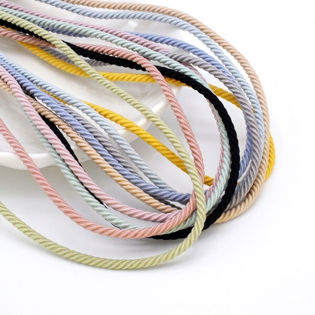 Hair Band Elastic - 5M/Lot 2,5mm Elastisch Koord Gevlochten Elastische