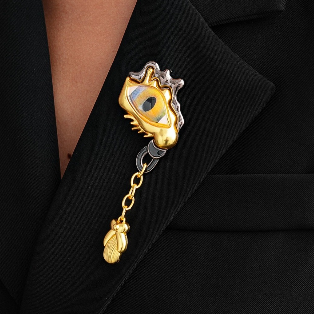 Women Accessories Jewelry - High-end metalen oogvormige druppelvormige kwast broche
