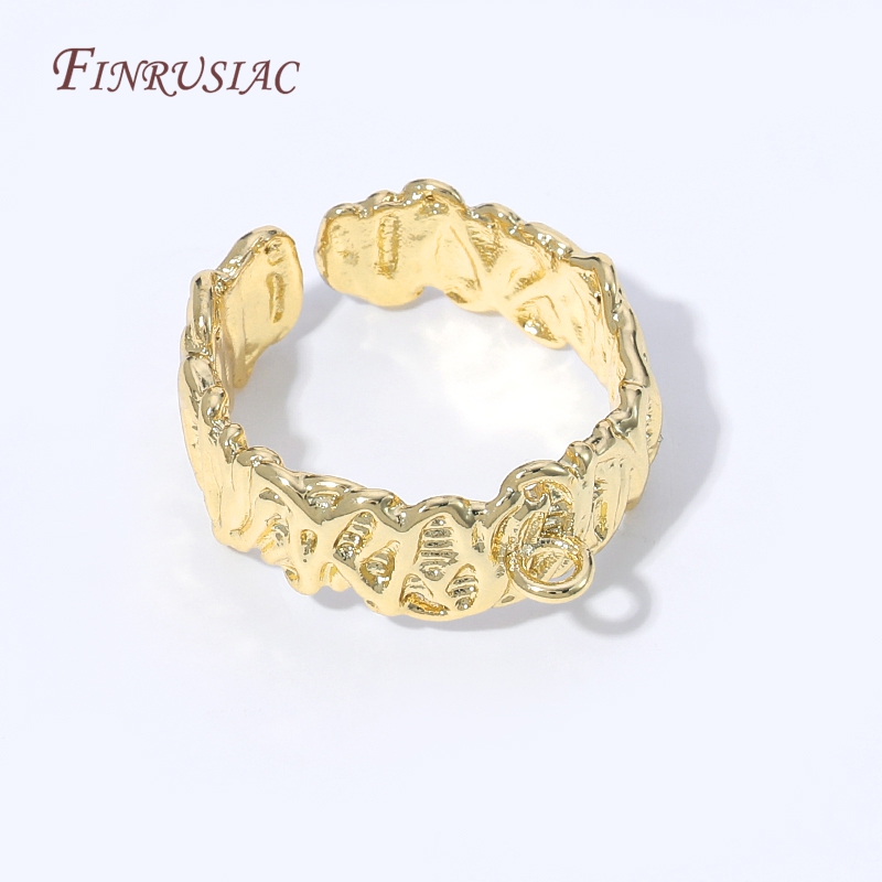 Ring Set Adjustable - 18K verguld open verstelbare ringbasis, messing