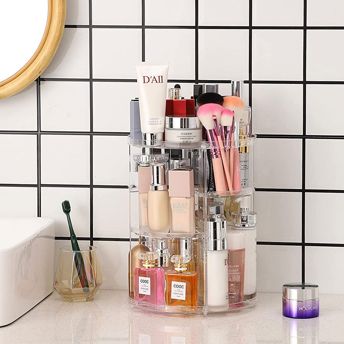 Women Accessories List - 360 graden draaibaar cosmetica-opbergrek (met verstelbare
