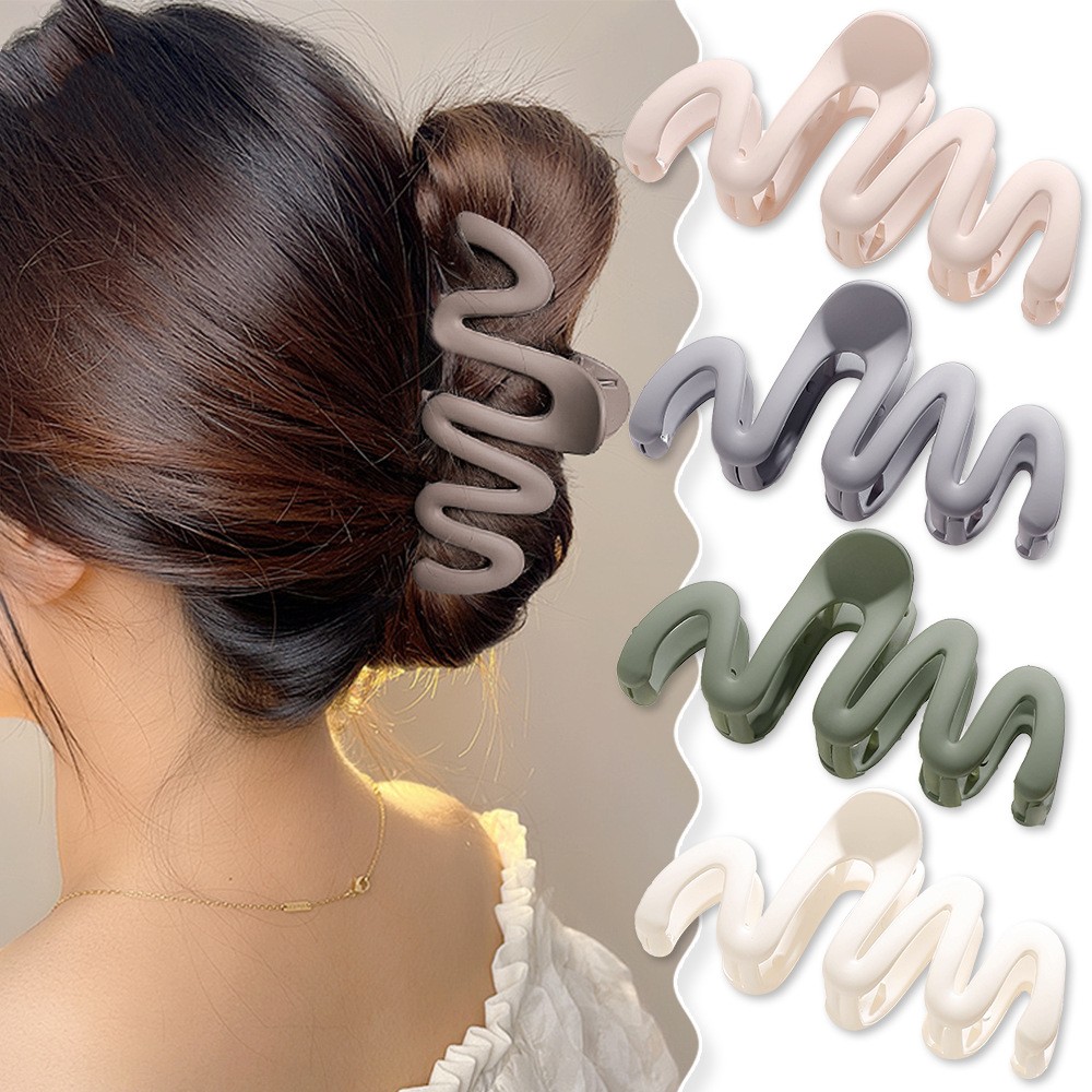 Women Accessories In Wholesale - Nieuwe Mode Grote Matte Kleur Geometrie