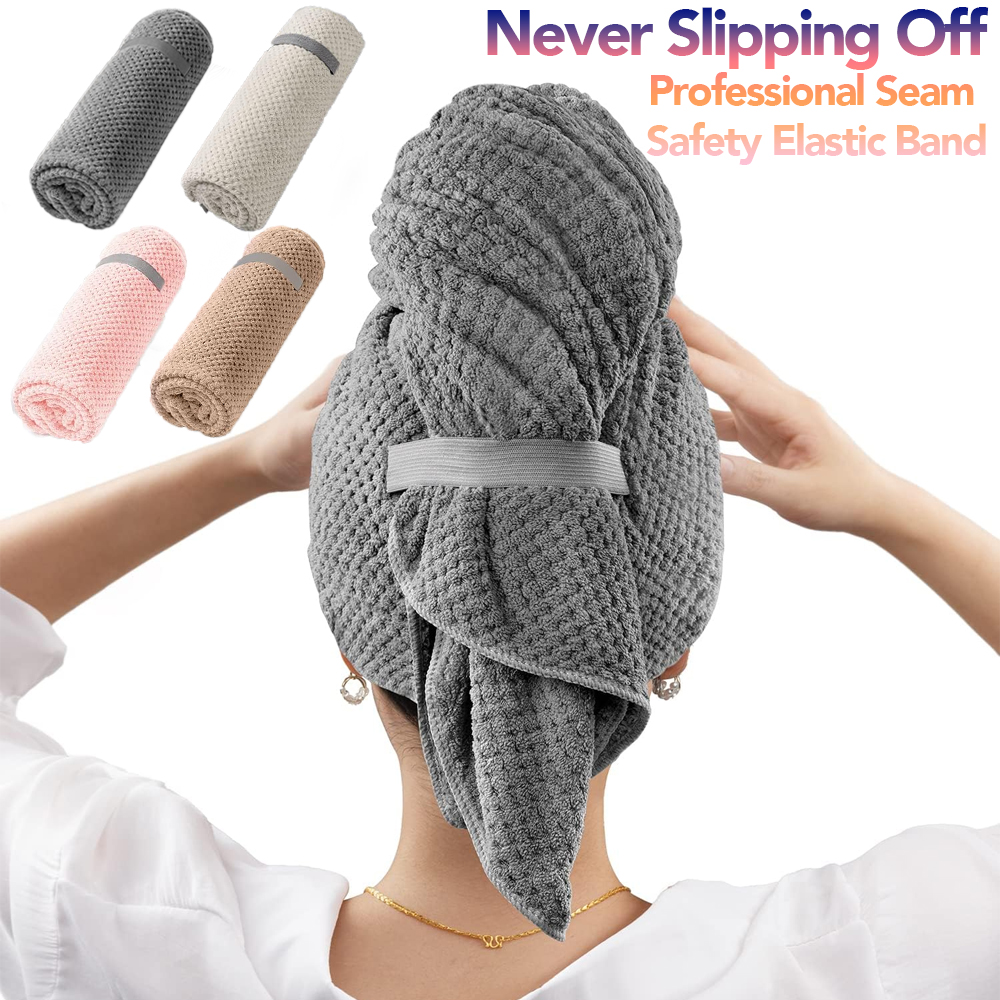 Hair Band Elastic - Microfiber haarhanddoek Extra grote wikkel Sneldrogende