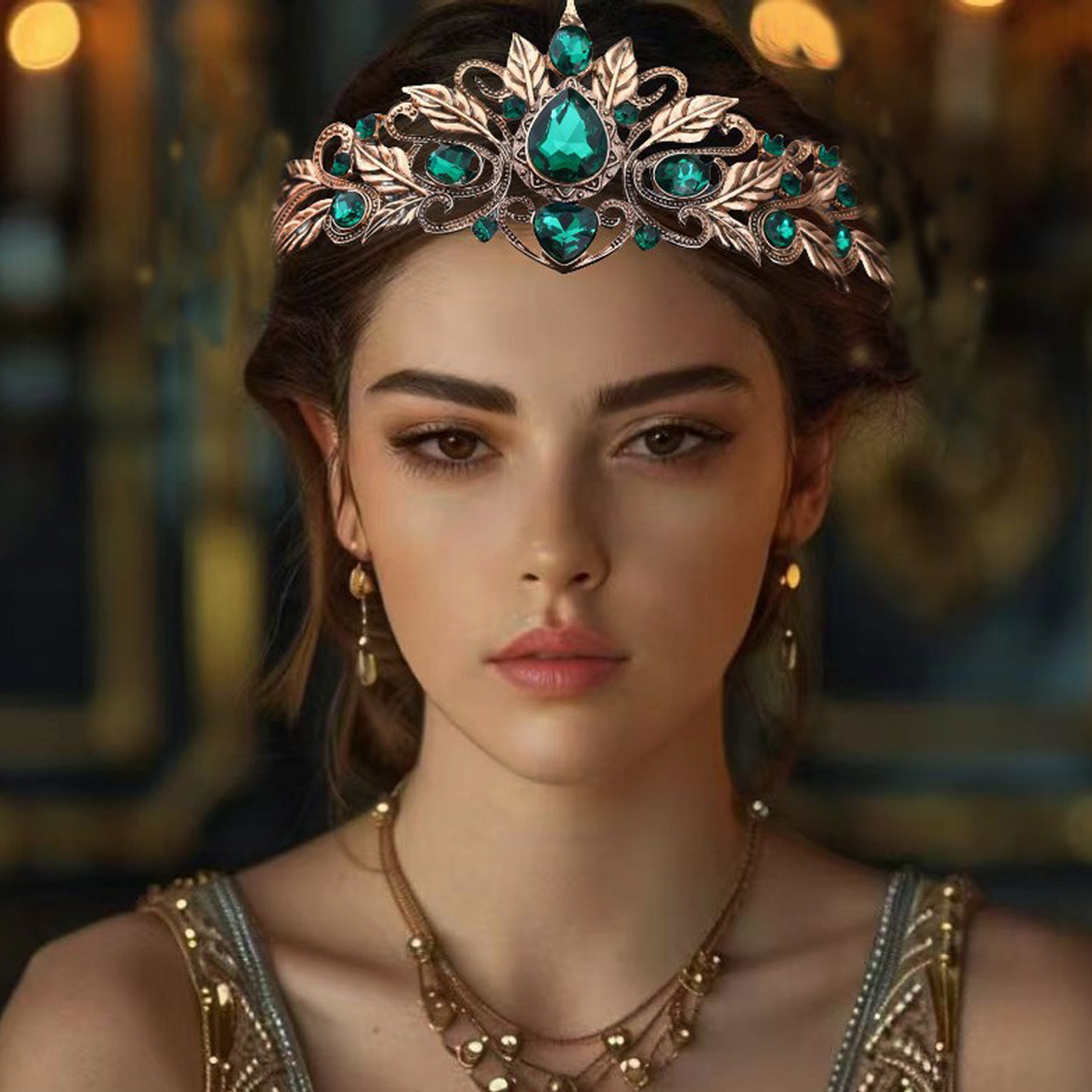 Women'S Hair Accessories Wedding - Barokke stijl ronde traanvormige haarkroon met