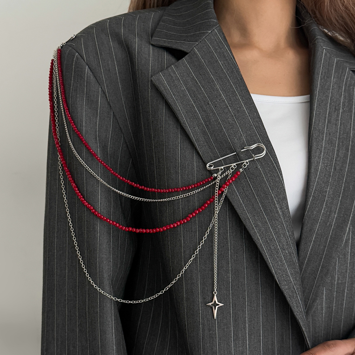 Women Jewelry Accessories For Black Dress - Ins Style Zwart Rode Kraaltjes Kwastjes