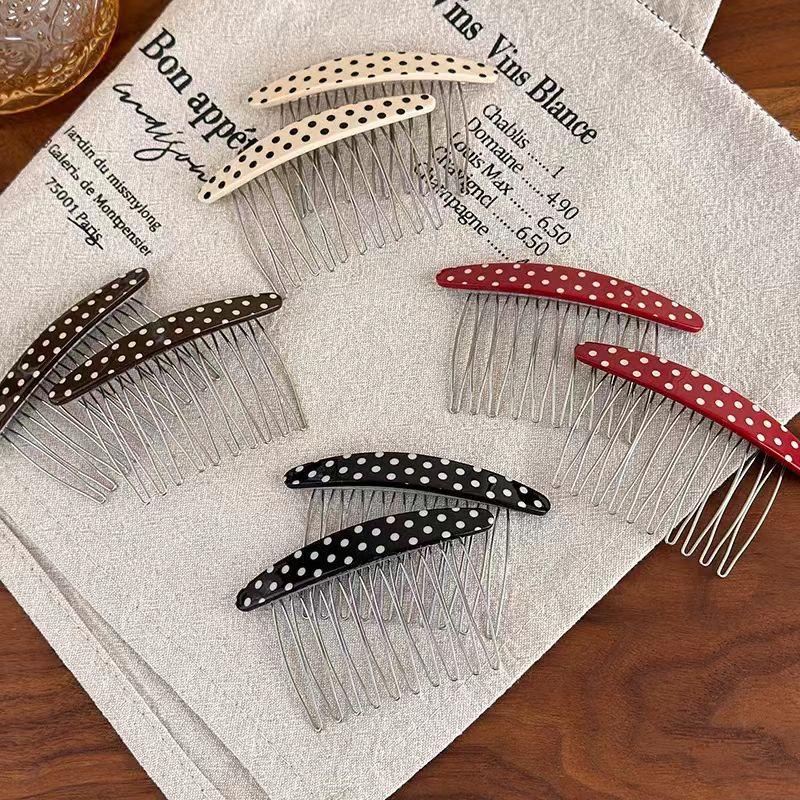 Women Accessories Sale - Hot Sale Polka Dot Haarkammen Haarspeld