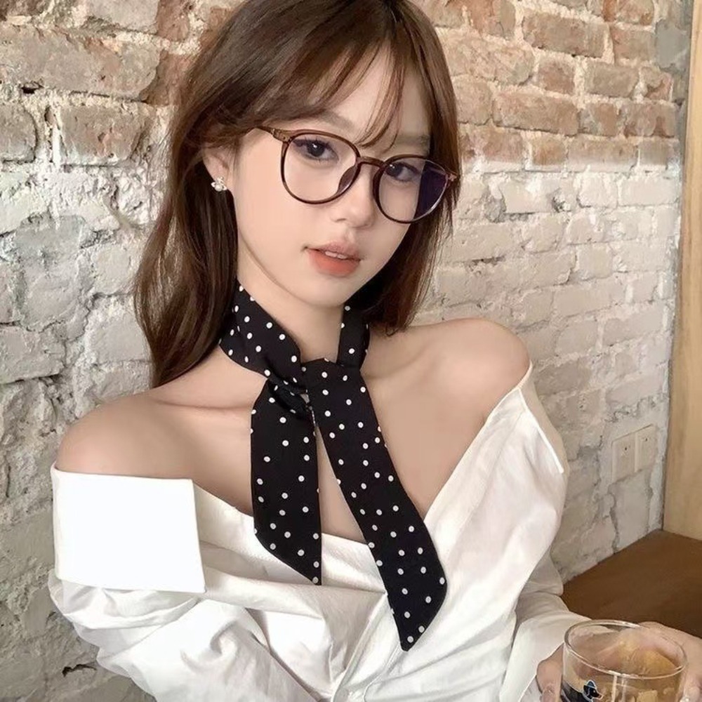 Women'S Korean Accessories - Mode zijden sjaal met stippen en
