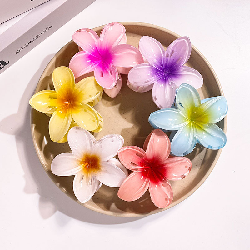 Women Accessories In Wholesale - 1/6PCS 8CM Vrouwen Bloem Haar Clips