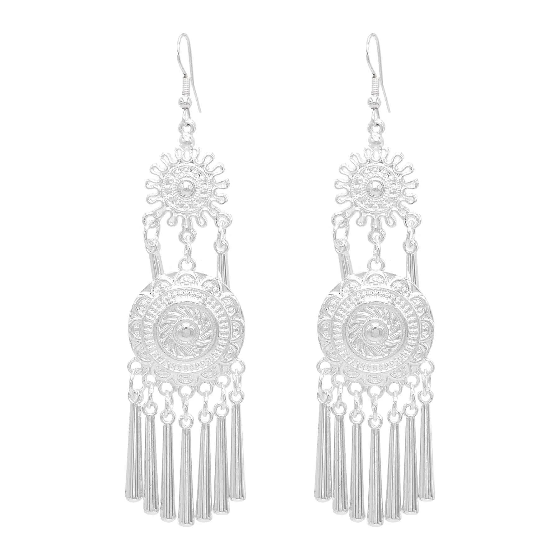 Women Accessories Pakistan - Miao zilverachtige legering kleine hoorn kwast