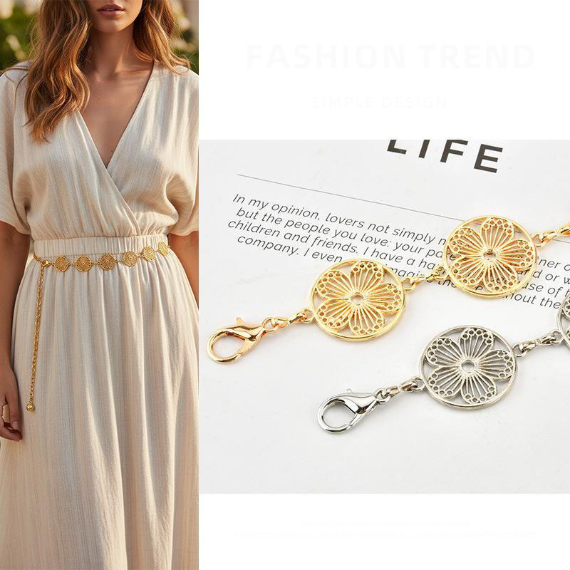 Women'S Accessories Accessorize - Uitgeholde bloemvormige tailleketting Damesaccessoire Jurk Hoogwaardige
