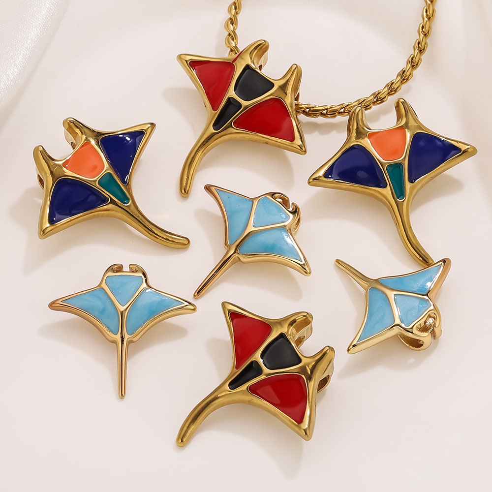 Women'S Accessories Manufacturers - 1 Stuks Rvs Charms Emaille Duivel