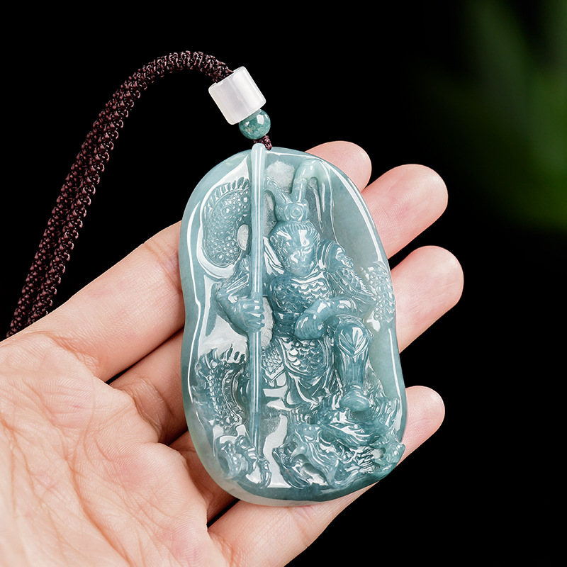Women Accessories To Gift - Birmese Jadeïet Monkey King hanger ketting