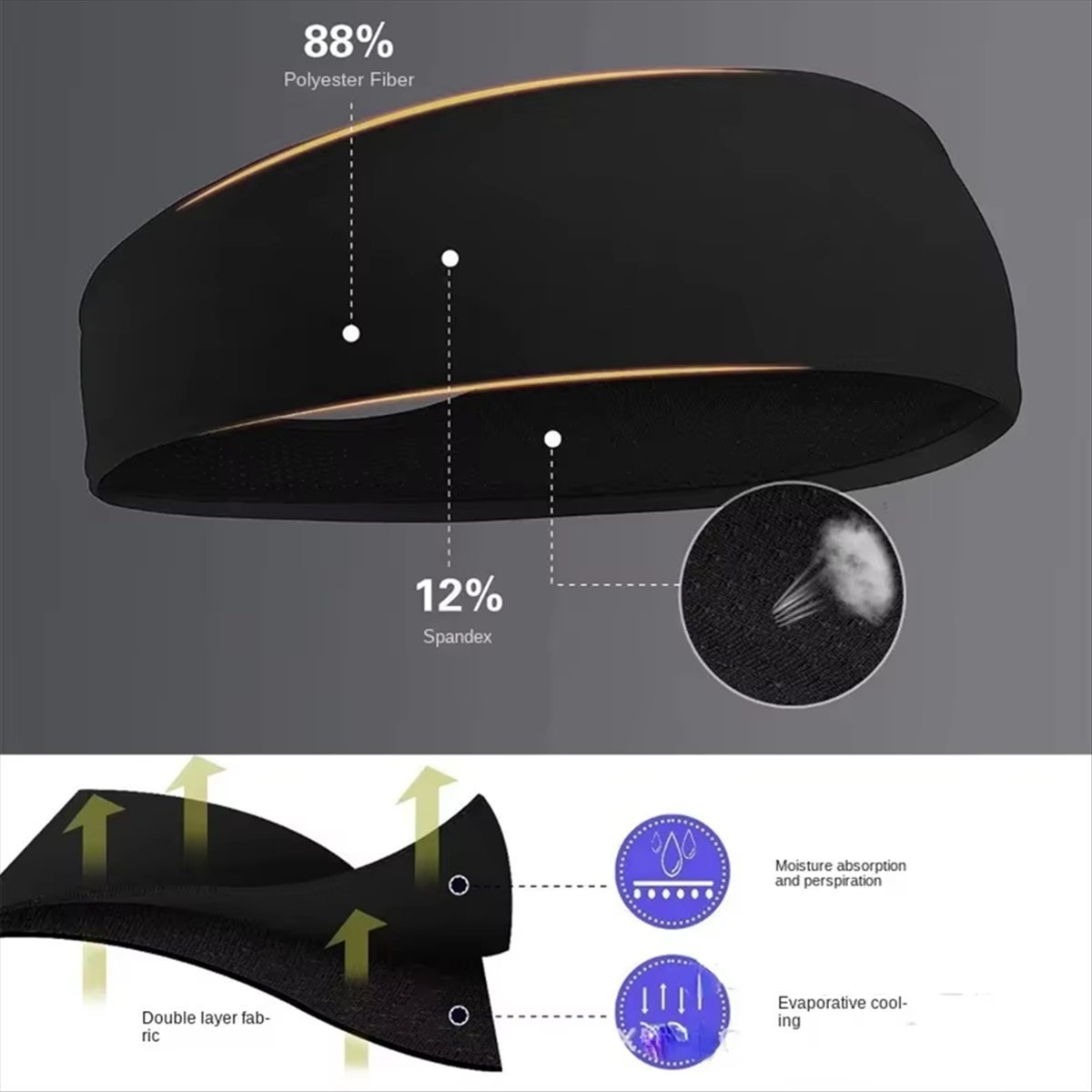 ABST Zweetband voor heren Dame - Hair Band Elastic recensie en prijs