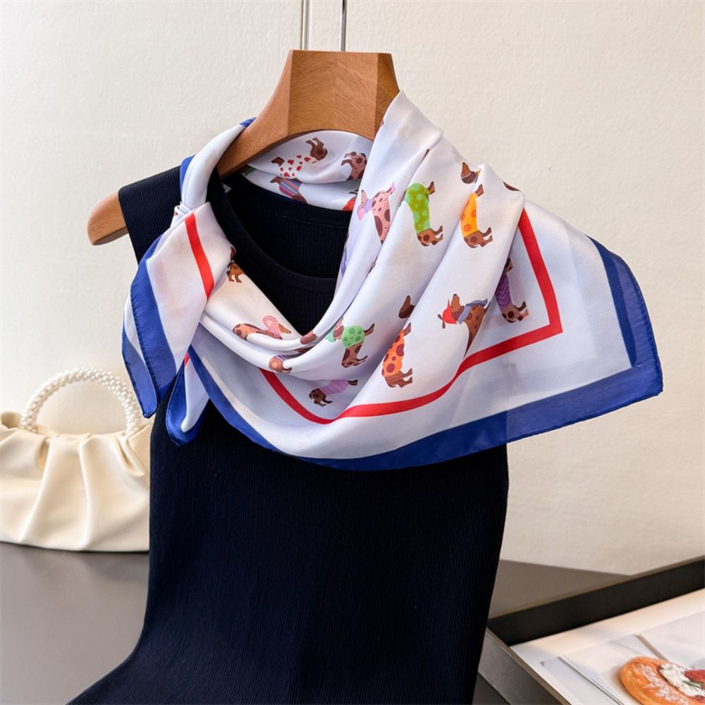 Bedrukte teckelprint print sja - Women'S Korean Accessories recensie en prijs