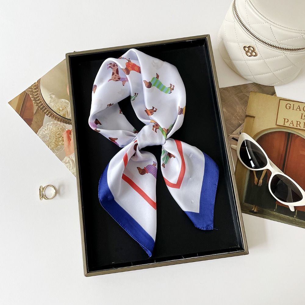 Bedrukte teckelprint print sja - Women'S Korean Accessories recensie en prijs
