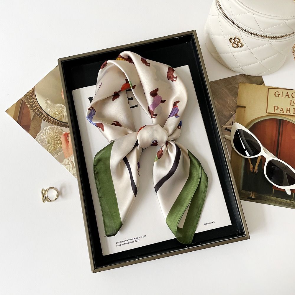 Bedrukte teckelprint print sja - Women'S Korean Accessories recensie en prijs