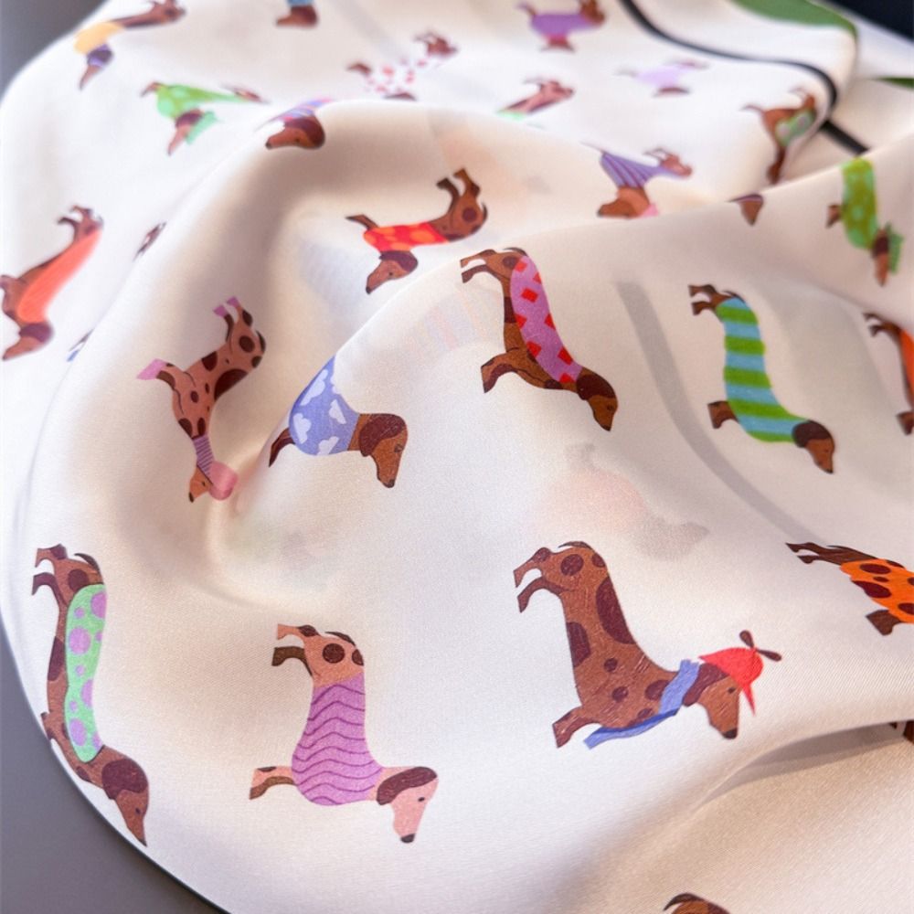 Bedrukte teckelprint print sja - Women'S Korean Accessories recensie en prijs