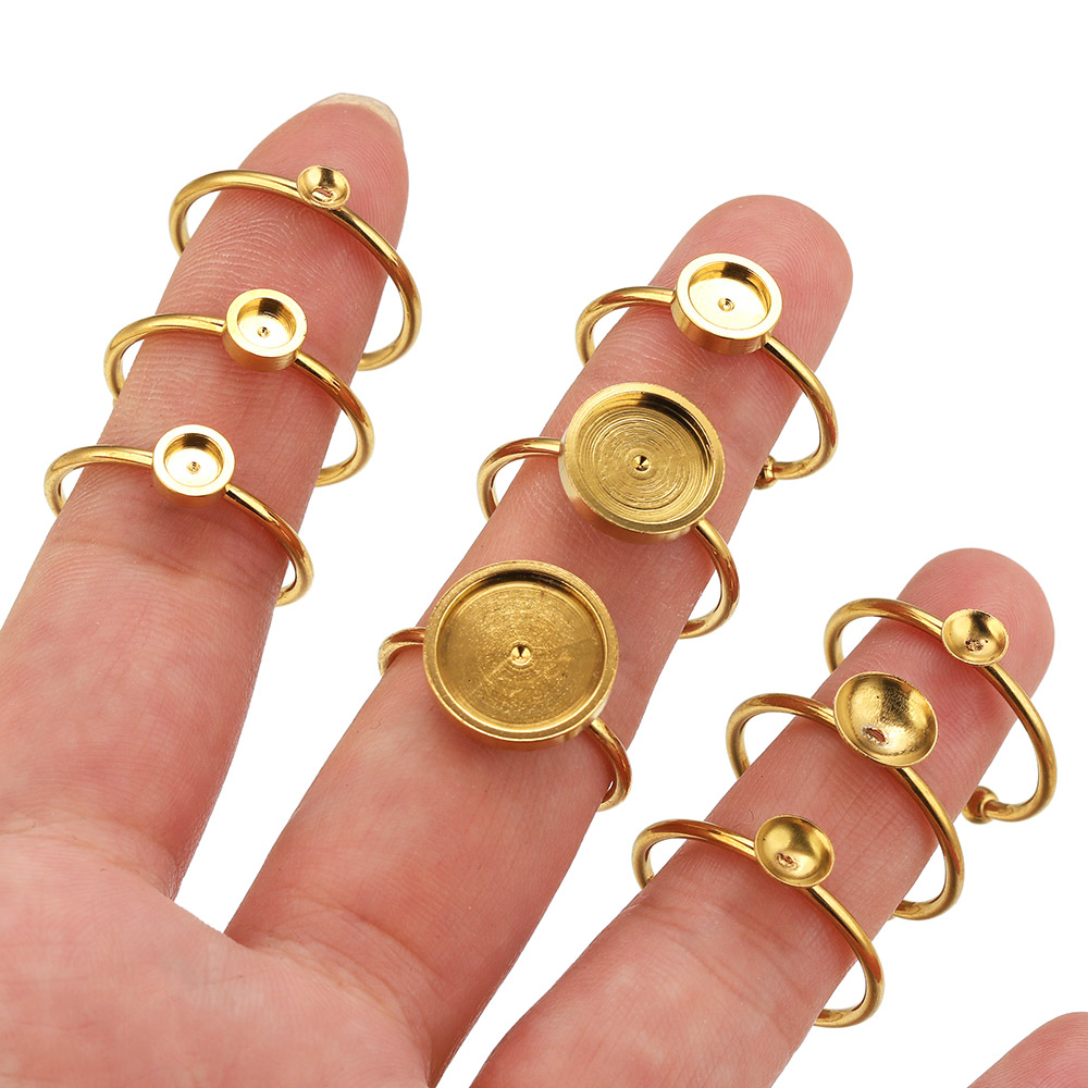 10 stuks roestvrijstalen ronde - Ring Set Adjustable recensie en prijs