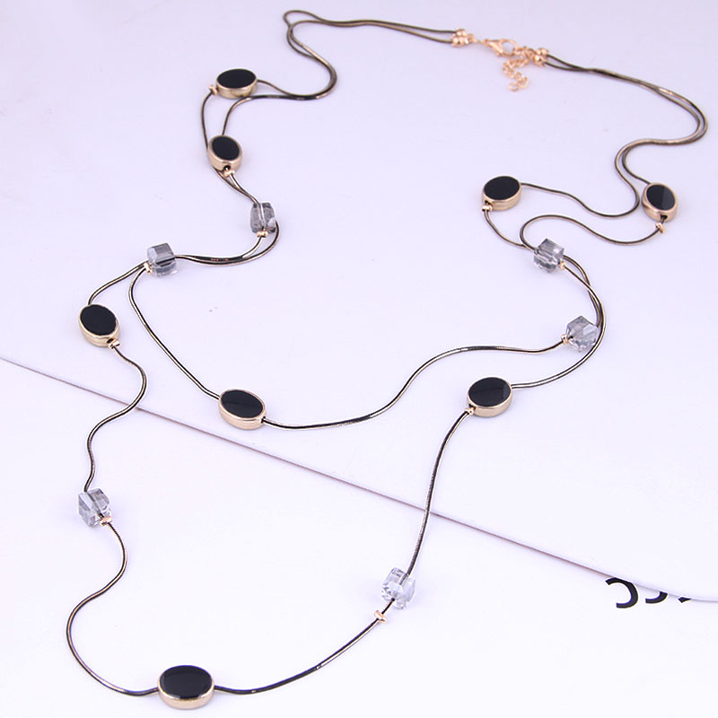 Multi lagen zwarte kralen kett - Women Jewelry Accessories For Black Dress recensie en prijs
