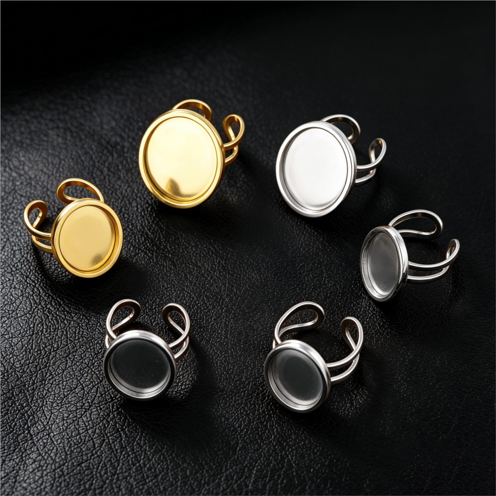 2 stuks roestvrijstalen vierka - Ring Set Adjustable recensie en prijs