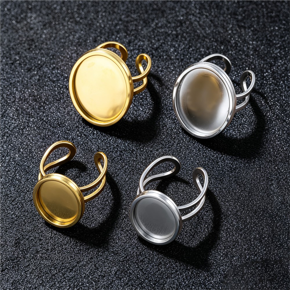 2 stuks roestvrijstalen vierka - Ring Set Adjustable recensie en prijs