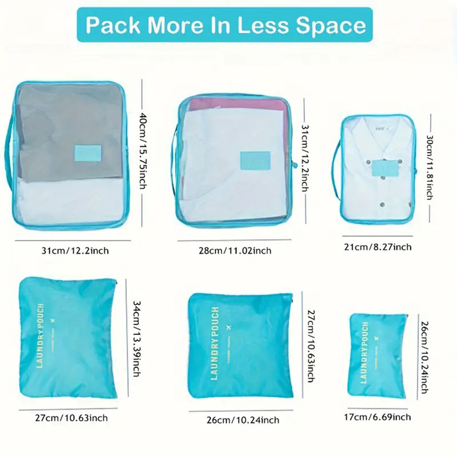 6 stks Reisorganisator Opbergz - Women Accessories List recensie en prijs