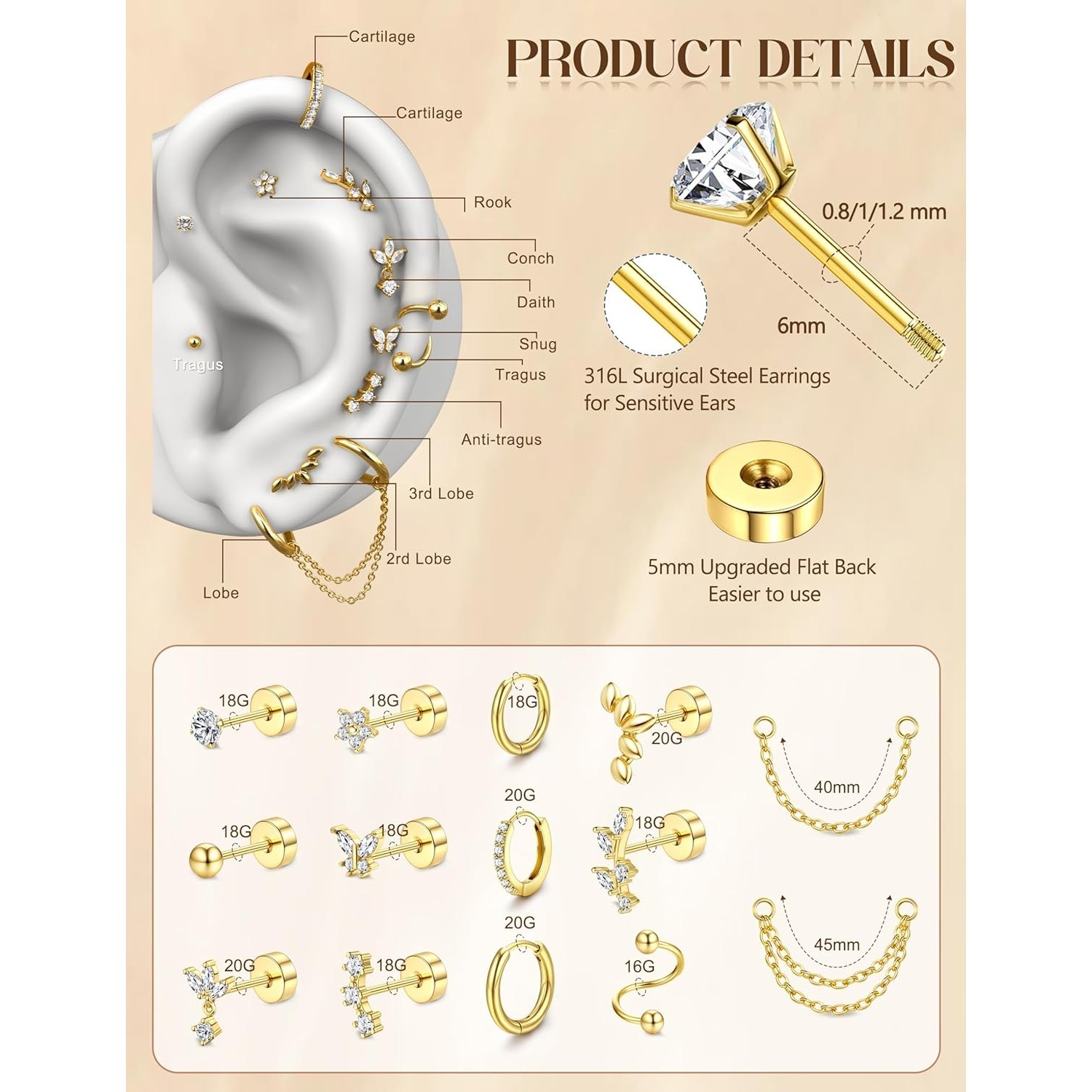 Bobisty Kraakbeen Oorbellen vo - Women Accessories Jewelry recensie en prijs