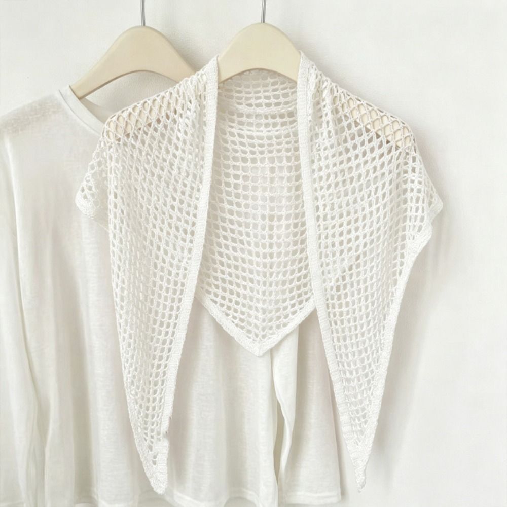Effen kleur driehoekige sjaal  - Women'S Korean Accessories recensie en prijs