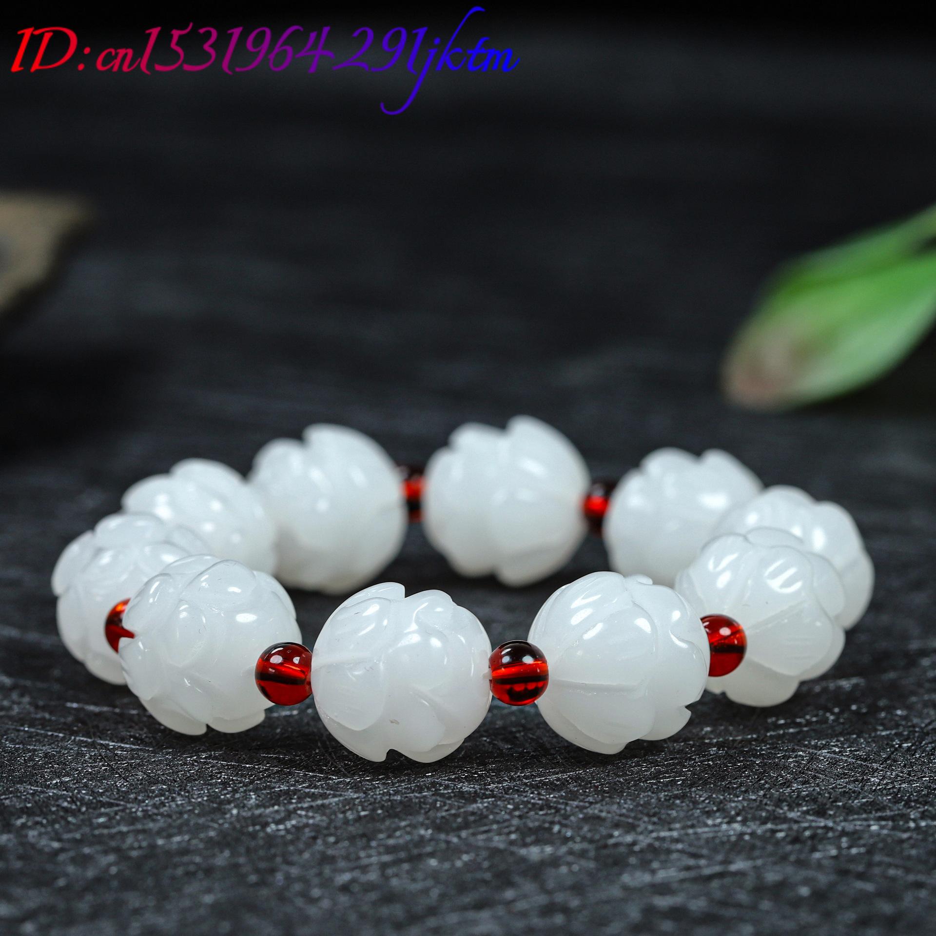 Witte echte jade lotus armband - Women Accessories To Gift recensie en prijs
