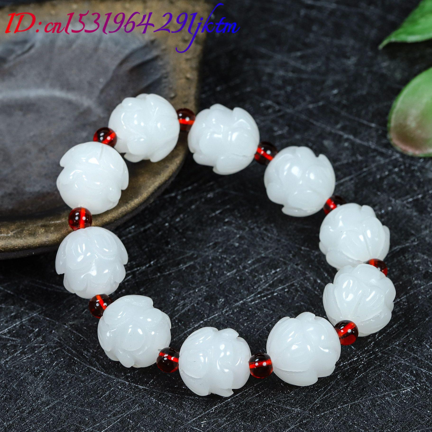 Witte echte jade lotus armband - Women Accessories To Gift recensie en prijs
