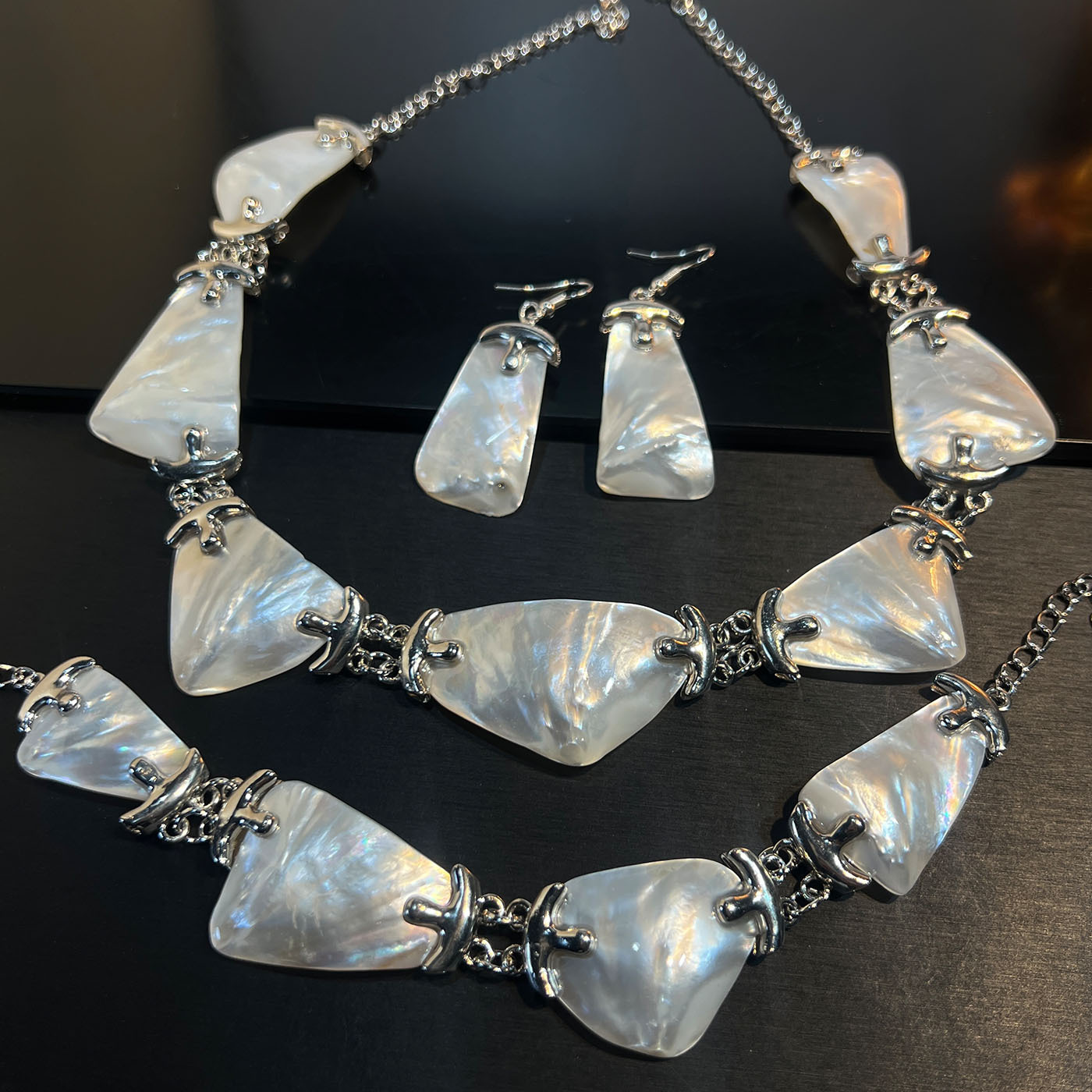 Set Sieraden Abalone wit zwart - Women Jewelry Accessories For Black Dress recensie en prijs