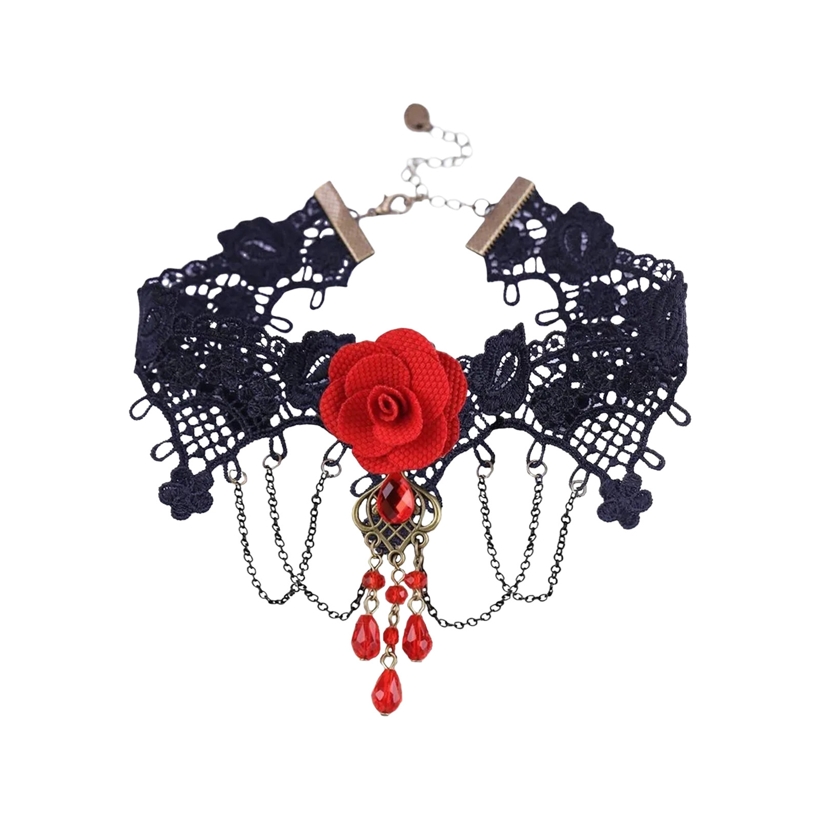Court Gothic Zwart Kant Tie Ch - Women Jewelry Accessories For Black Dress recensie en prijs