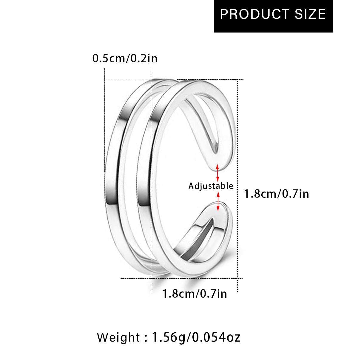 Verstelbare dubbele laag teenr - Ring Set Adjustable recensie en prijs
