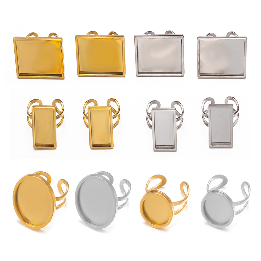 4 stuks roestvrij staal vierka - Ring Set Adjustable recensie en prijs