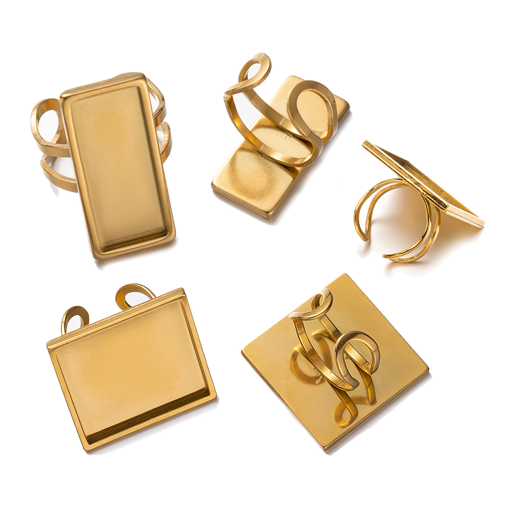 4 stuks roestvrij staal vierka - Ring Set Adjustable recensie en prijs